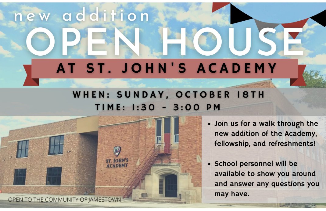 SJAcademy1890's tweet photo. We'd love for you to check out our new addition and especially our beautiful new chapel at our OPEN HOUSE this Sunday! https://t.co/rqQC6xxtfs
