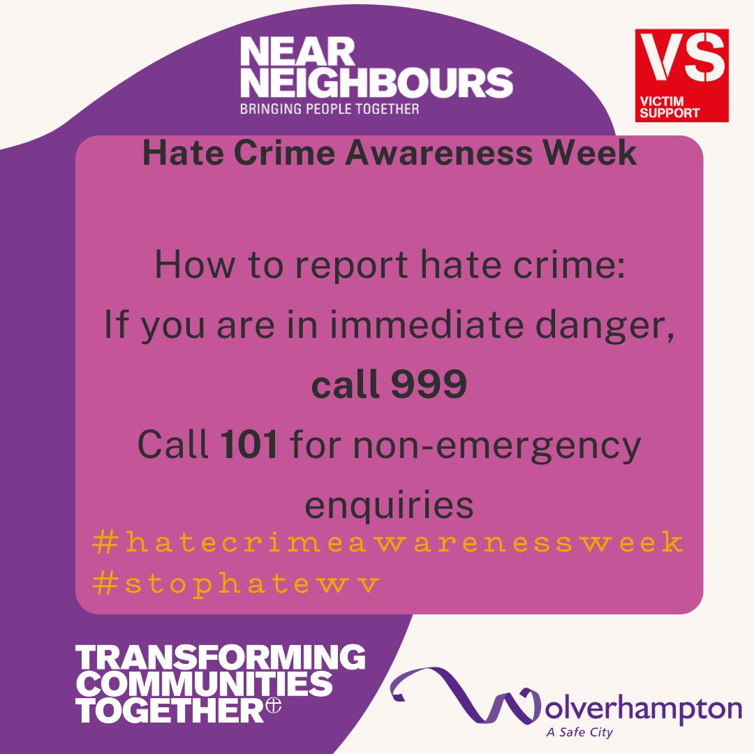 Hate Crime is any criminal offence that is motivated by an offender's hatred of someone because of their race, colour, ethnic origin or nationality, religion, gender/gender identity,sexual orientation or disability. This could be physical attacks, verbal abuse or threats. https://t.co/qrdoeKlIc3