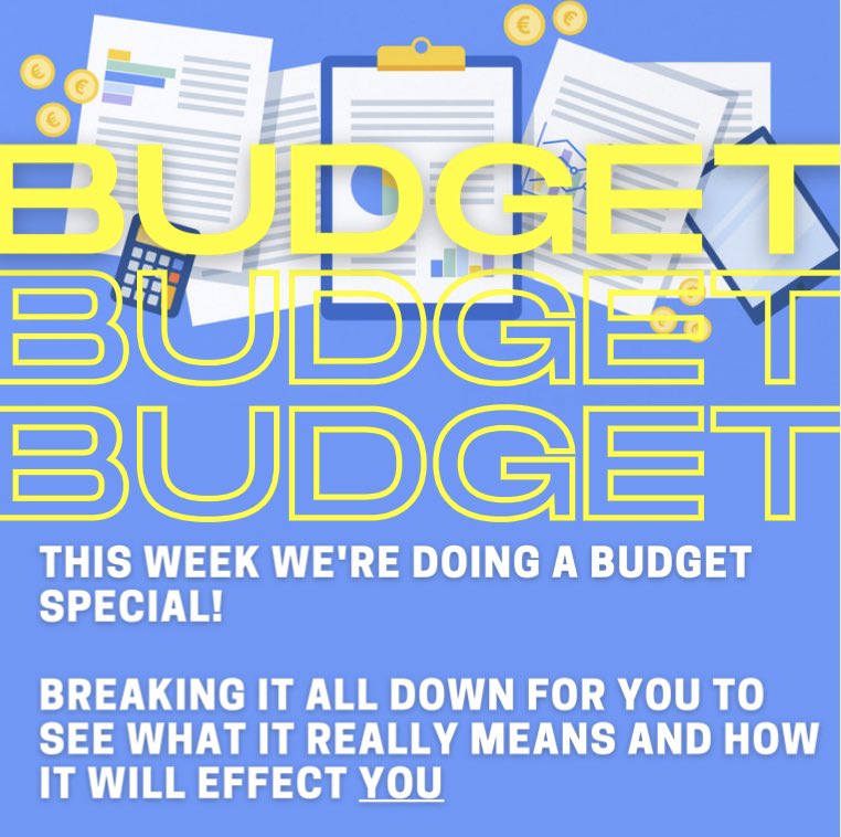 LEADIreland's tweet photo. Super excited for this weeks LEAD Live show! 

We’re gonna break down the Budget and make it understandable, hopefully 🥴.

Then we’ll be joined by our VERY special guest @Lornafitz3 President of the Union of Student in Ireland @TheUSI to discuss how it impacts students. https://t.co/e8kbgbjK20