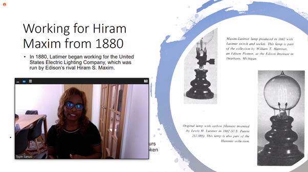 Big thanks to ERA PhD student Toyin Sanusi fron <a href="/CranfieldUni/">Cranfield University</a> for today's #BlackHistoryMonth presentation on Lewis Latimer whose diverse inventions ranged from the electric lamp to railroad toilets! Register for future #BHM events: bit.ly/ERABHM #BlackHistoryMonthUK