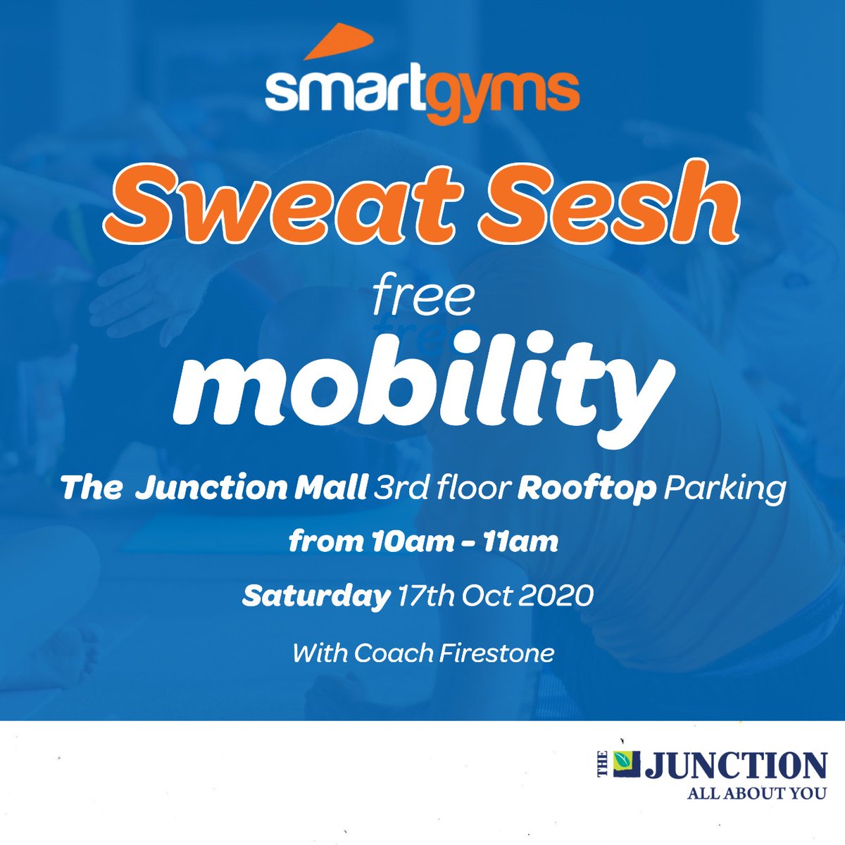 thejunctionmall's tweet photo. @SmartGymsKe sweat sesh is still on this Saturday. Have a fun aerobics session at The Junction 3rd Floor parking. #KeepFit #AllAboutYou https://t.co/U0NBUIwvAH