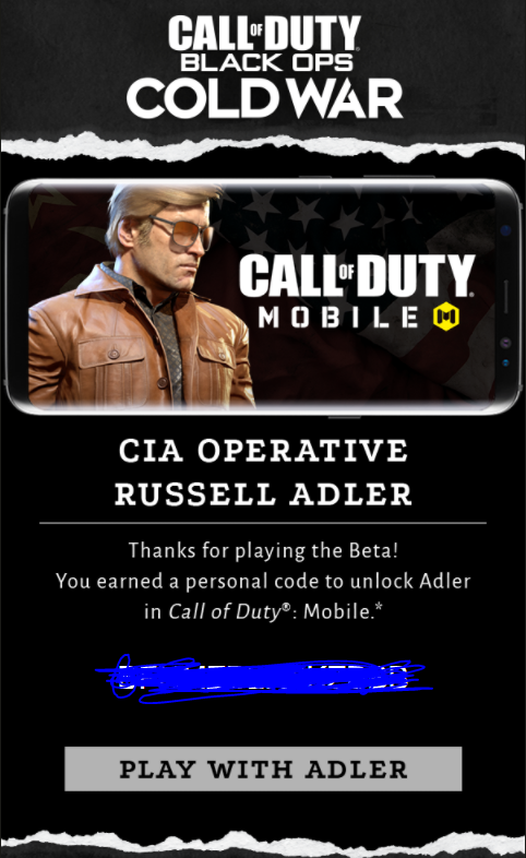 SxxnCxll's tweet photo. Follow + Retweet for an Adler code! #CoDMobile Call of Duty Mobile https://t.co/Ocs7GtKnoA