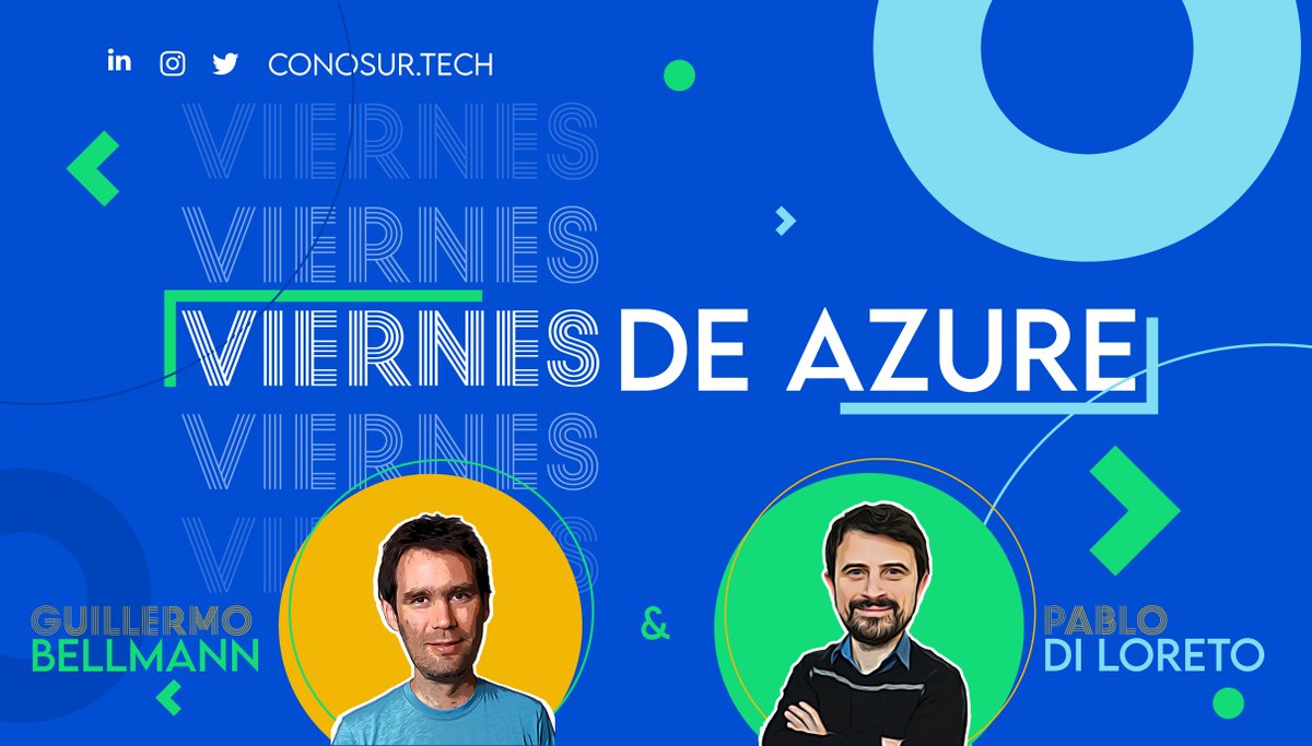 conosurtech's tweet photo. 📢📢 ¡Se viene #ViernesDeAzure en https://t.co/fYIHPOiCE3! 🌟🌟 Un programa semanal de #AzureEnEspanol para que estés al día con novedades, arquitecturas de referencia & trucos de #Azure 😎👉 https://t.co/mjKtOnSdxA https://t.co/tXyn7so8iw