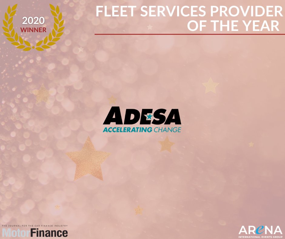 ArenaFinancial's tweet photo. Taking home the award for Fleet Services Provider of the Year is a company that offers clients a fully digital solution to make the remarketing process faster, smarter and easier for end users. The winner is: @ADESAUK. #MFVirtual https://t.co/QnNSQqaakX