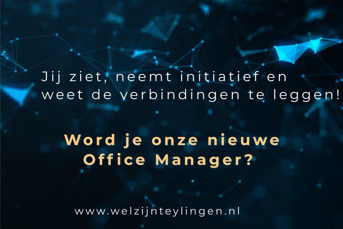 Wij zoeken een office manager. Word jij onze nieuwe collega? welzijnteylingen.nl/paginas/190/of… #vacature #teylingen