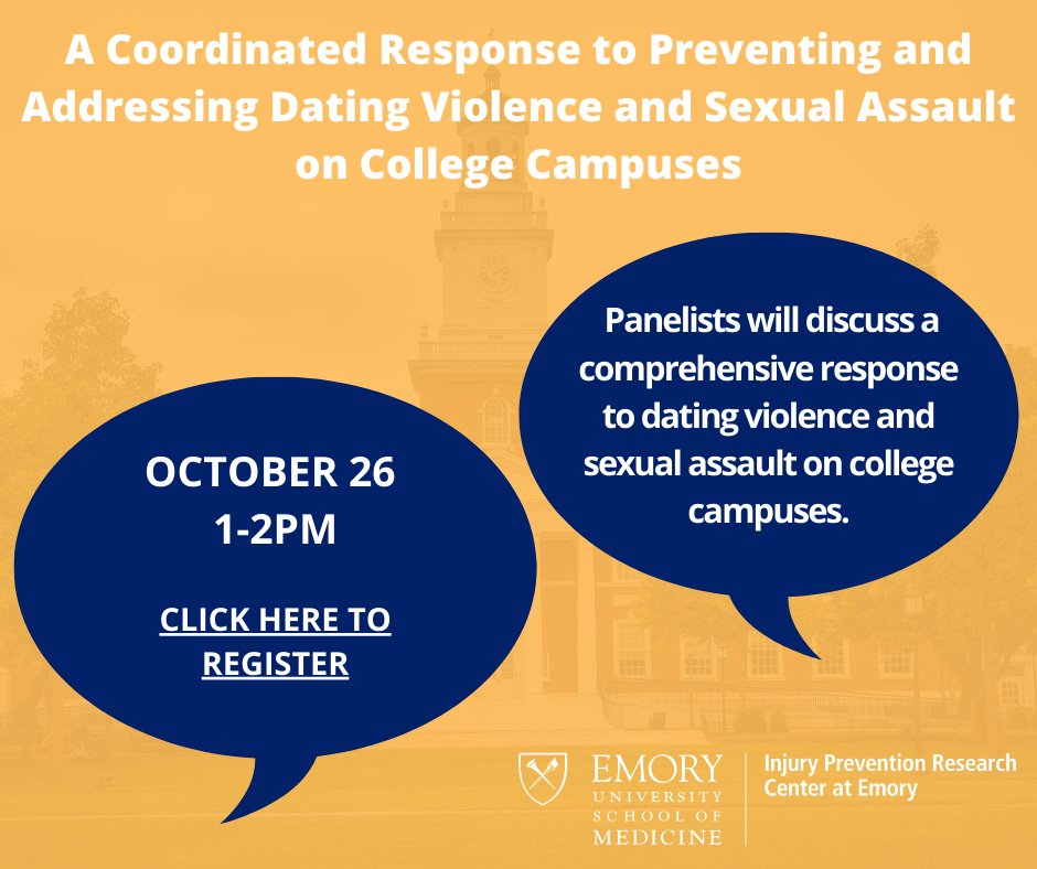 IPRCEmory's tweet photo. Join us on October 26th! @GeorgiaCollege @SpelmanCollege @RespectWell @MosaicGeorgia @PADVAtlanta
#DVAM #DVAM2020 #SupportSurvivors #PreventIPV
Register here: https://t.co/yjpu8taxww https://t.co/SsxhYO1okJ