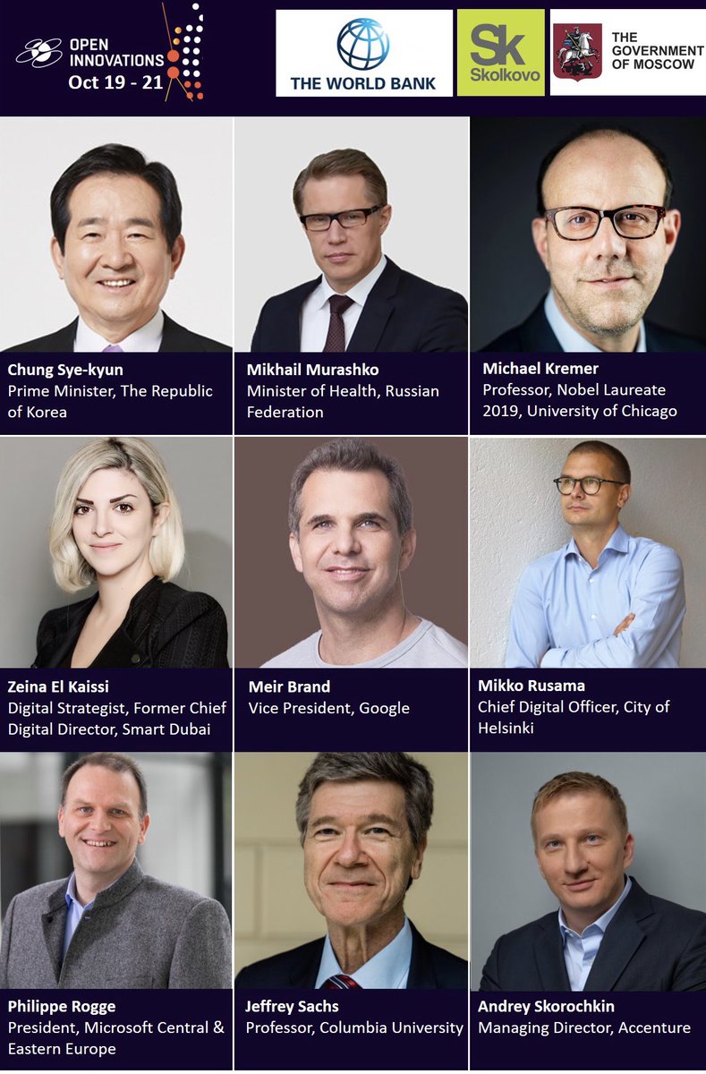 Invited by the World Bank and the Skolkovo Foundation to speak about the power of Data on Oct 20 at the annual Open Innovation Form - Register here now! openinnovations.ru/en/registratio…