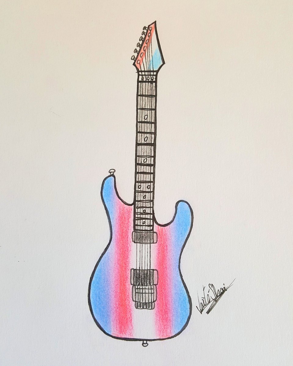 AnneGandouly's tweet photo. Un #thème, un #dessin. Thème du 15ème jour : #guitare #inktropeur
Guitare aux #couleurs du #drapeau #strans #stransexual #bleu #blue #rose #pink #blanc #white https://t.co/AeWb2swwzQ