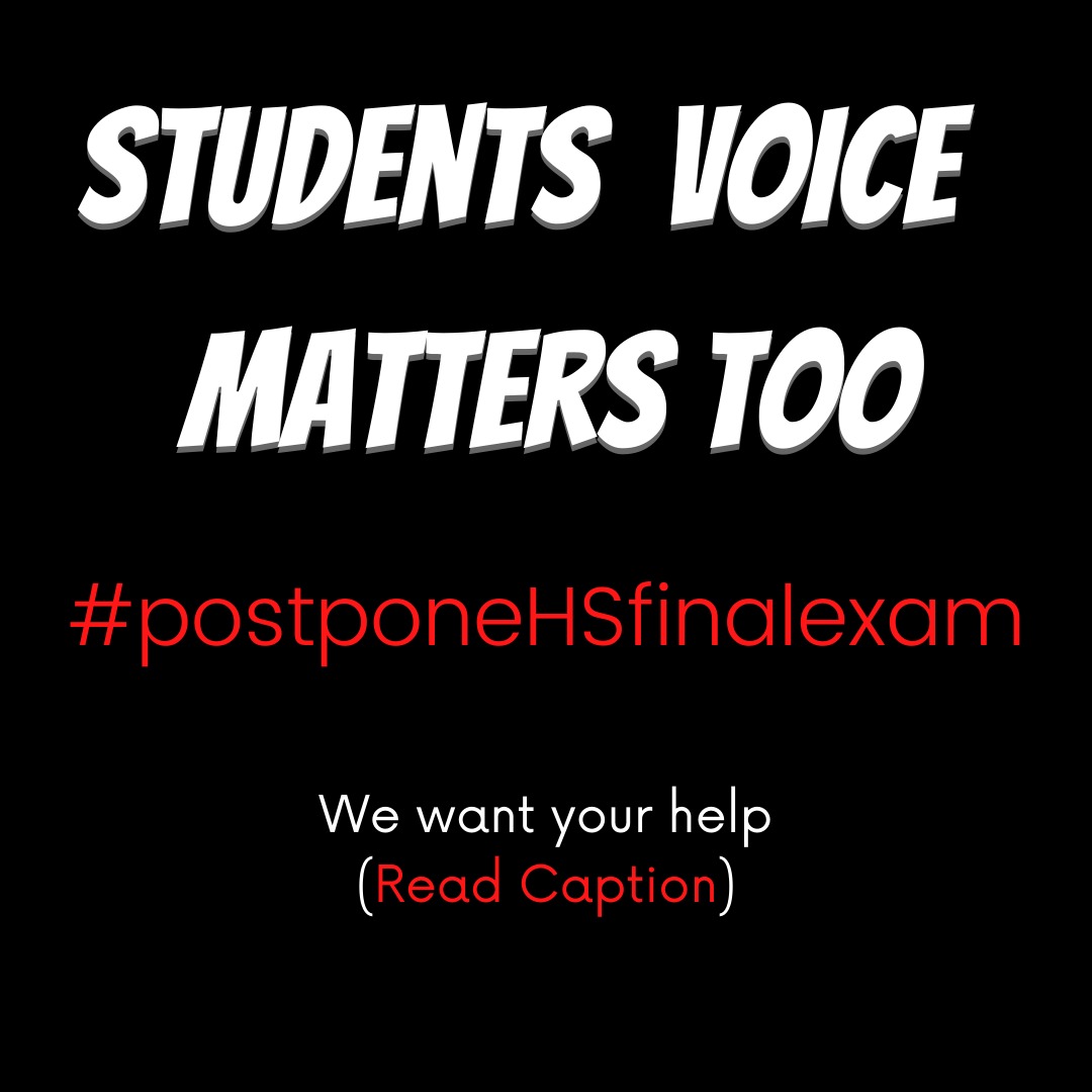 electron_______'s tweet photo. We the Board Examinees from Assam are suffering,since we were not having our classes due to the COVID pandemic and our courses are not finished yet.we were having our online classes but it can never be like the physical class that gets held in an institution.
#postponehsfinalexam https://t.co/B6L12kRyGf