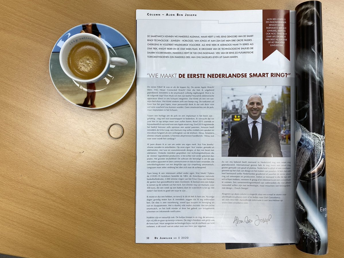 In our 35th column for Dutch trade magazine “De Juwelier” we have analyzed the market for smart rings and wondering whom will make the first #DutchDesign version. Read full article on OakConsultancy.com 📰📲