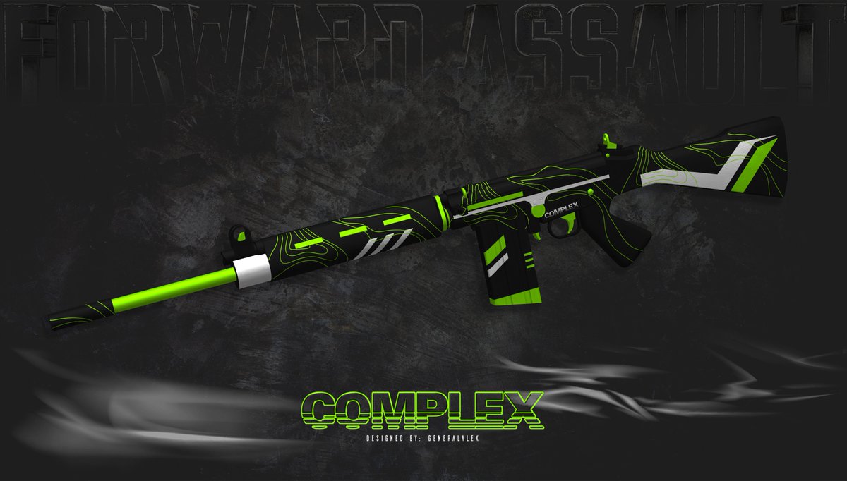 GeneralAIex's tweet image. Check out the upcoming skin [Complex] on the FAL in #ForwardAssault. 🔄❤️💬