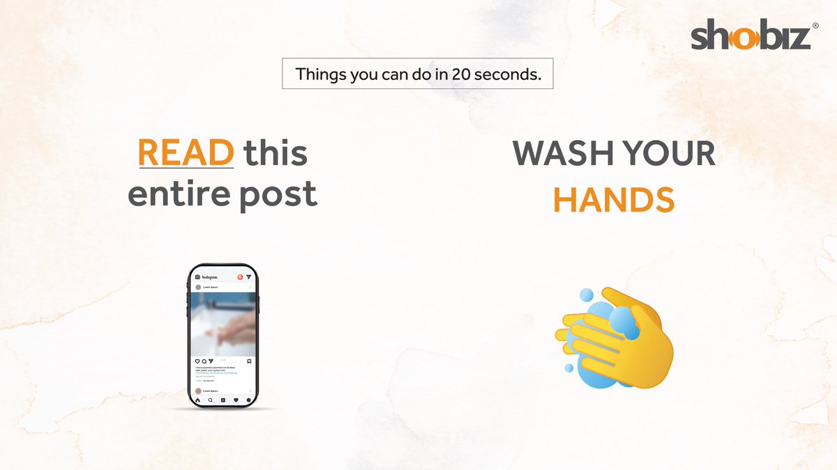 Shobizhavas's tweet photo. Your Safety > Engagement. Wash your hands for 20 seconds and stay safe. #GlobalHandwashingDay
@tobaccowala @HavasGroupIN
https://t.co/8mDKG5c51q
#Shobiz #Shobizwalas #EventsMadeExperiential #ExperientialCompany #ExperientialMarketing #EventProfs #SafeNSure #SafeNSureEvents https://t.co/BozENSTr1j