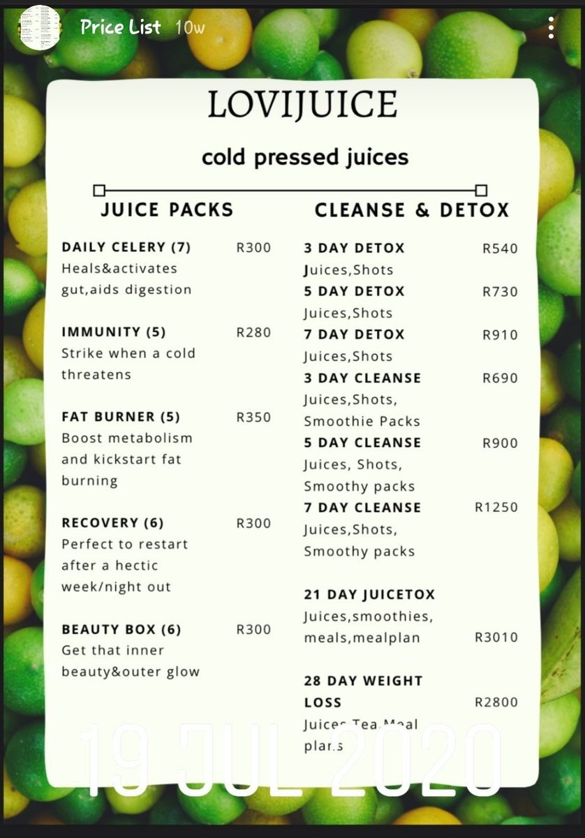 Pham_bili's tweet photo. #PlugAFriend
Lovi Juice.. They offer a range of Cold Pressed Juices, natural and Raw. For all you your Detox, Cleanse and weight loss needs.
📲: 0719807845
📧: lovijuice@gmail.com https://t.co/QRi6iu1mkA