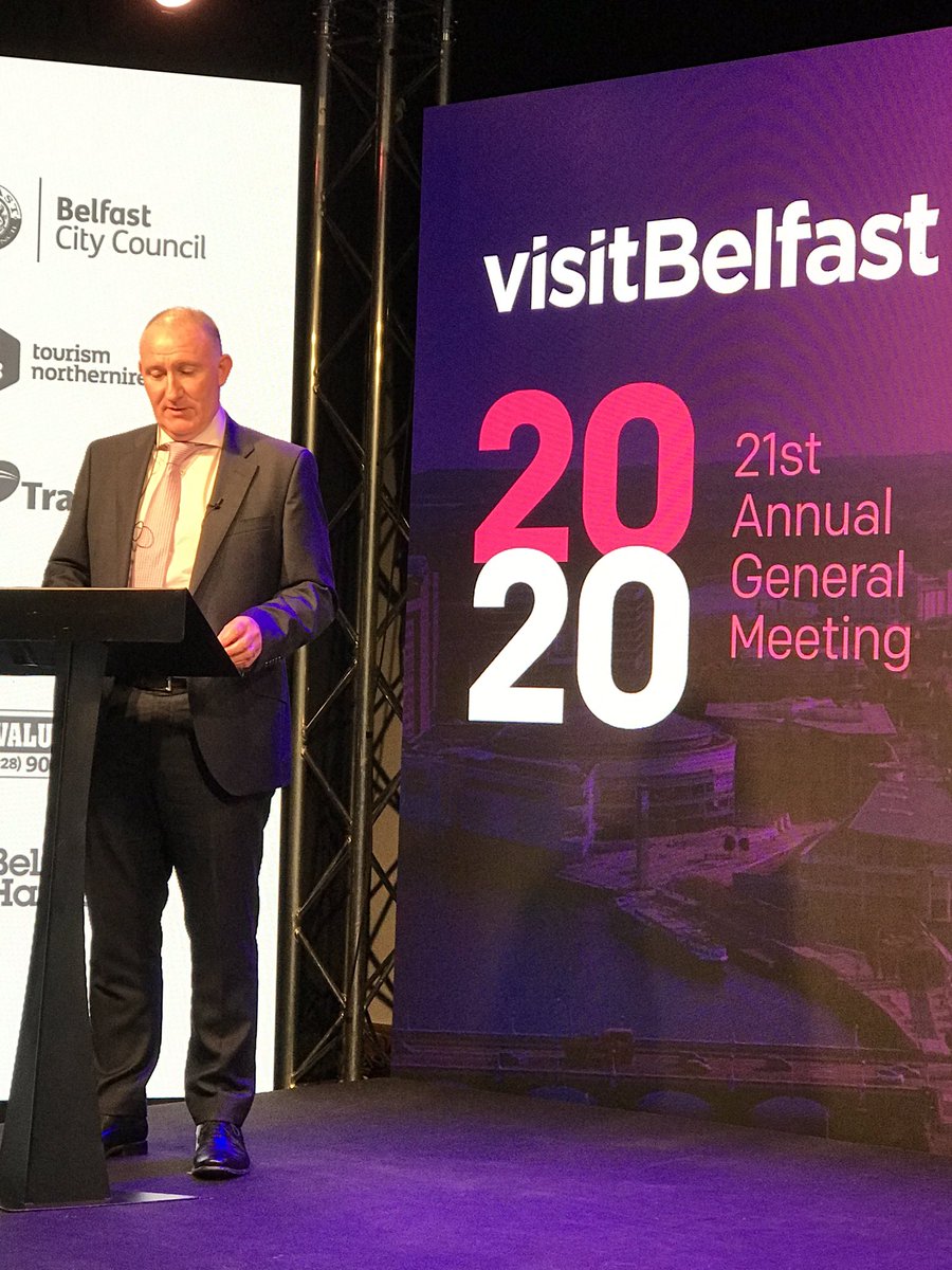 Visit Belfast’s 21st AGM starting shortly - 3.30pm today. With guest speaker Professor Terry Stevens and our new Chair <a href="/KThomsonNI/">Kathryn Thomson</a> #reimagineBelfast #partnership #resilience
