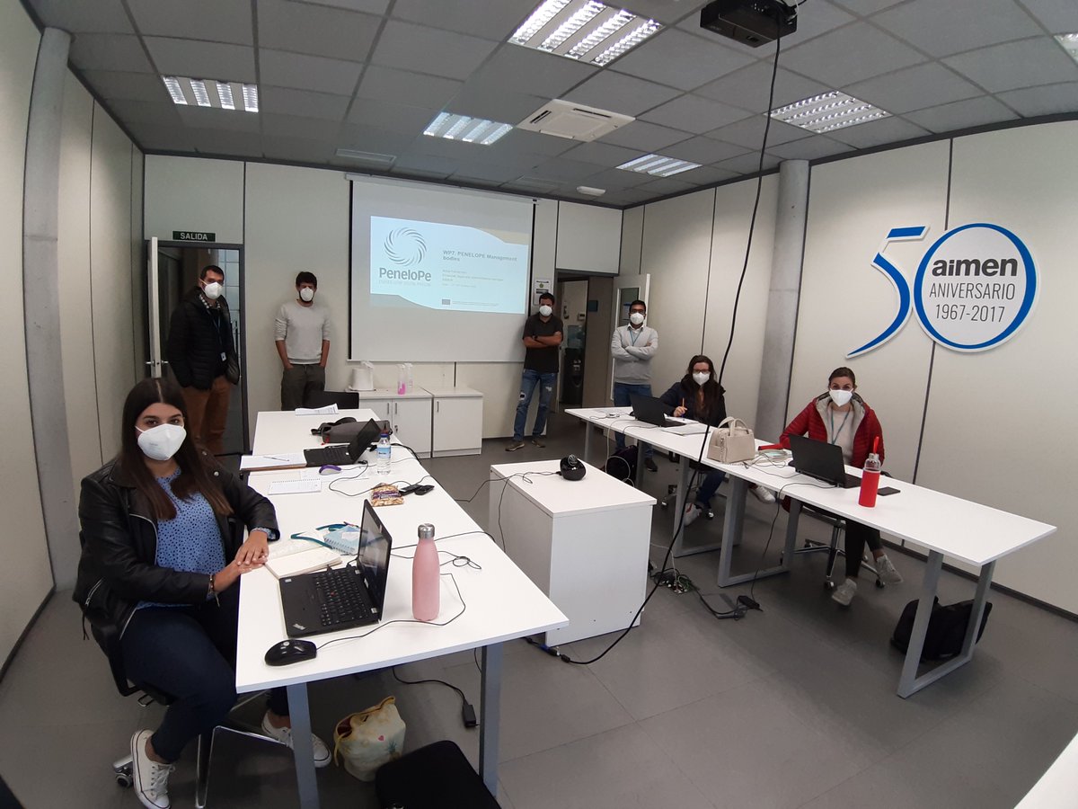 aimenct's tweet photo. 📸Today we have organised the KoM of #PENELOPE project, led by #aimenct, which major goal is to develop a novel closed-loop #digital pipeline based on the development of #modular and reconfigurable #production approach for the #manufacturing of high-precision large-scale #parts. https://t.co/yboXmbFopy