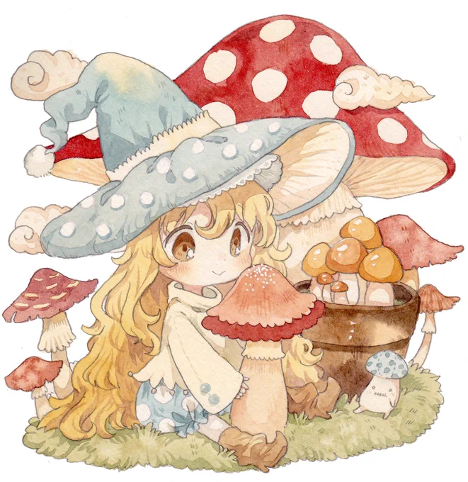 #キノコの日 🍄
私はどうやら大きな赤キノコを描くのが好きみたい 