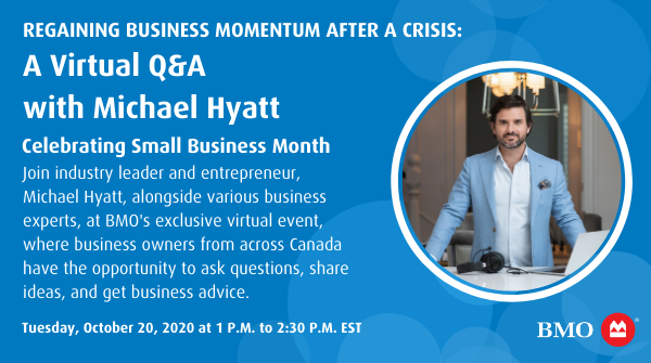 ICYMI: I will be hosting a virtual Q&amp;A with <a href="/BMO/">BMO</a> next week to celebrate #SmallBusinessMonth! Have you reserved your spot yet? Register today before all the spots are filled: influi.city/bmochorus02