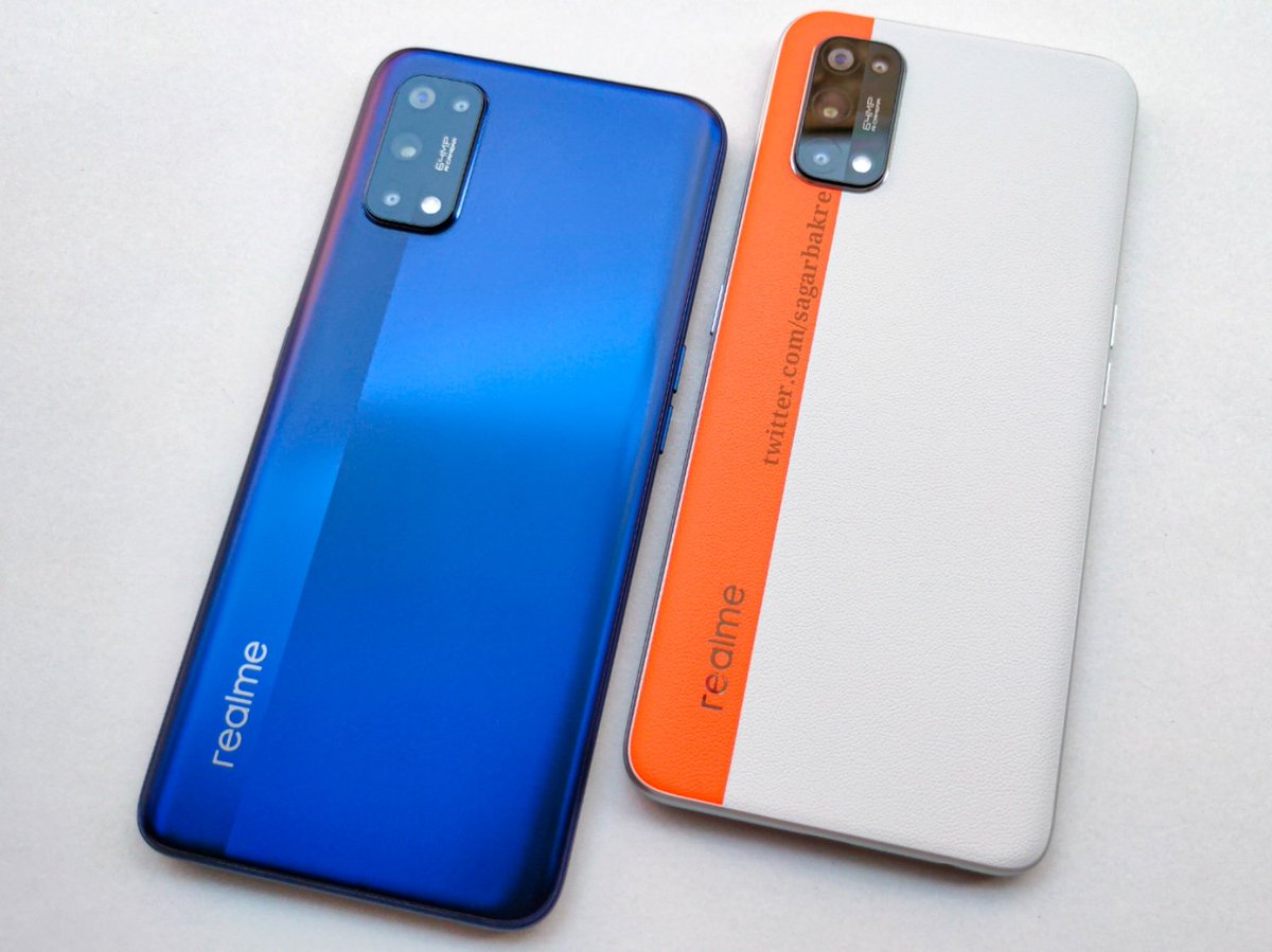 sagarbakre's tweet photo. I really like the #Realme7Pro's design and compact form, but the #Realme7ProSE with vegan leather back is even better.👌🏻 It looks cool, feels good to hold, and is a joy to use.
@realmemobiles #Realme #Realme7ProSunKissedLeather https://t.co/x9fIgW4yll