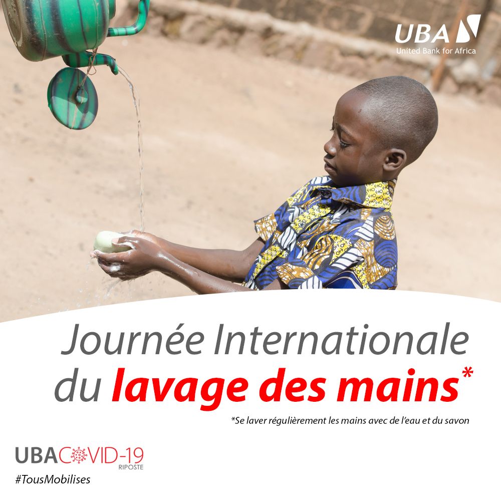 UBATchad's tweet photo. Le monde célèbre la journée internationale du lavage des mains. En cette période de pandémie de Covid-19, il est plus qu'urgent d'adopter ce reflexe qui fait partie des gestes barrières.
#WorldHandWashingDay2020 #UBATchad https://t.co/sUXDQ2xcaC