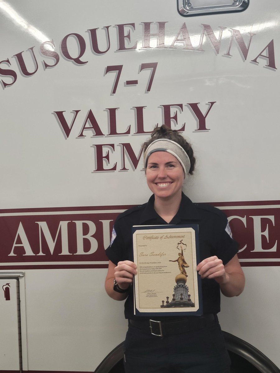 The Susquehanna Valley EMT Recruit Academy graduation was recently celebrated. We are proud of all of our graduates! Thank you to PA State Representative Mentzer and Senator Martin for recognizing their achievements.