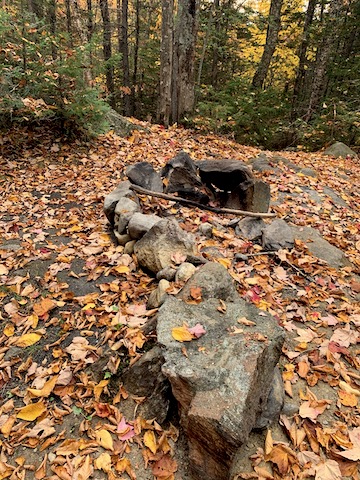 ILLEGAL FIRE RINGS: In Maine, campfires in the woods require a fire permit or a permitted campsite to be legal.  WIth the dry conditions this Fall, non-permitted campfires along the A.T. are especially concerning.  #MaineAT Photo by Tony Barrett matc.org/index.php/2020…