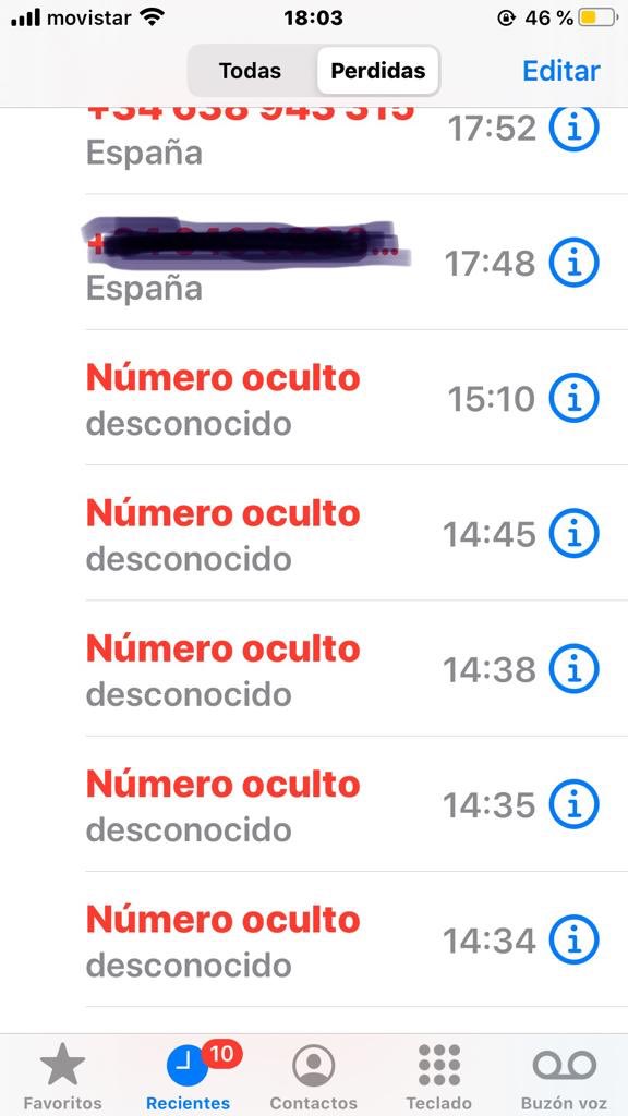 OlayaExclusive's tweet photo. Buenas tardes. La persona o personas que llamaron ayer con número desconocido, hoy me han dejado tranquilita ! 😘 y que llevan haciéndolo en el último mes..,,#intimidandome #15OctubrESp #Jueves #nollamadas #solowhastApp #númeroprivado #desconocido #anonimato https://t.co/4oCHZtvU8R