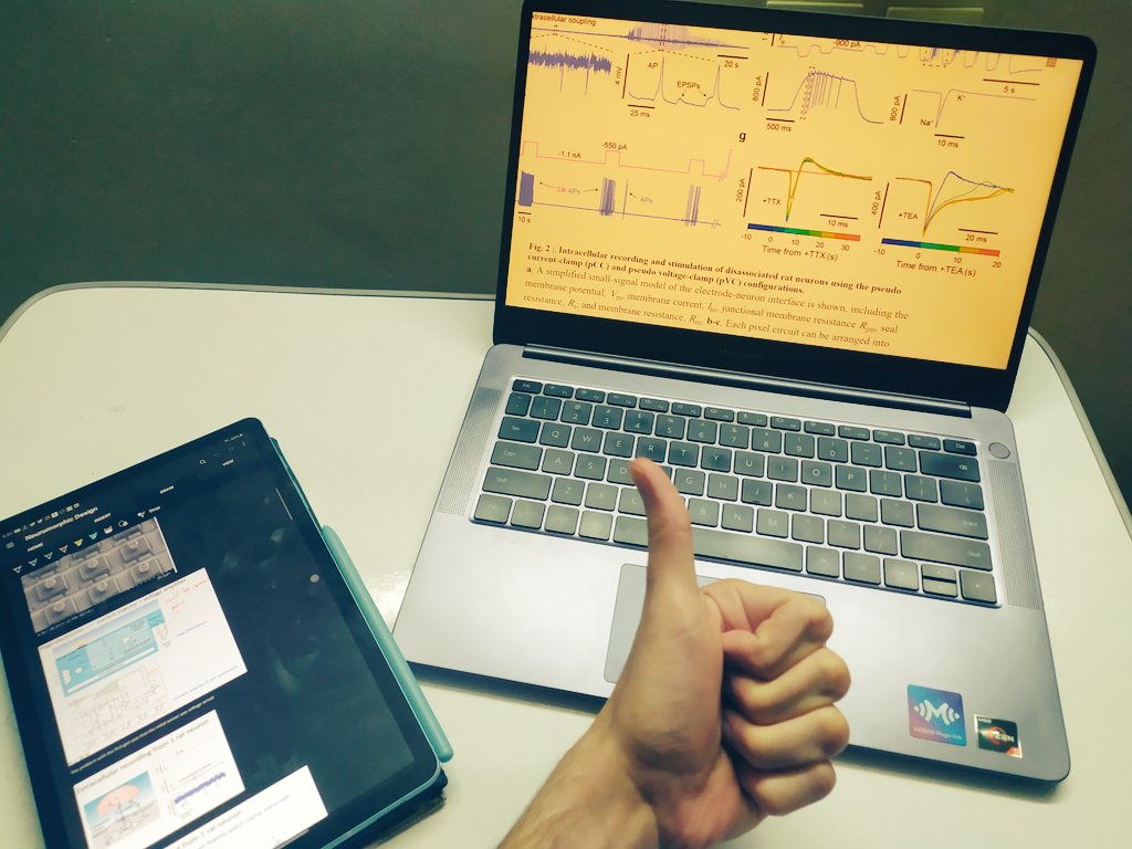 PedramNG's tweet photo. Day 5 of @IEEEISCAS #ISCAS2020 started amazing by a talk from prof. #DonheeHam @Harvard on "Copying Brain". Taking notes, downloading the paper, digging into the details. 😃
#ISCAS2020Selfie
@ieeecassociety https://t.co/ClItfaJNny