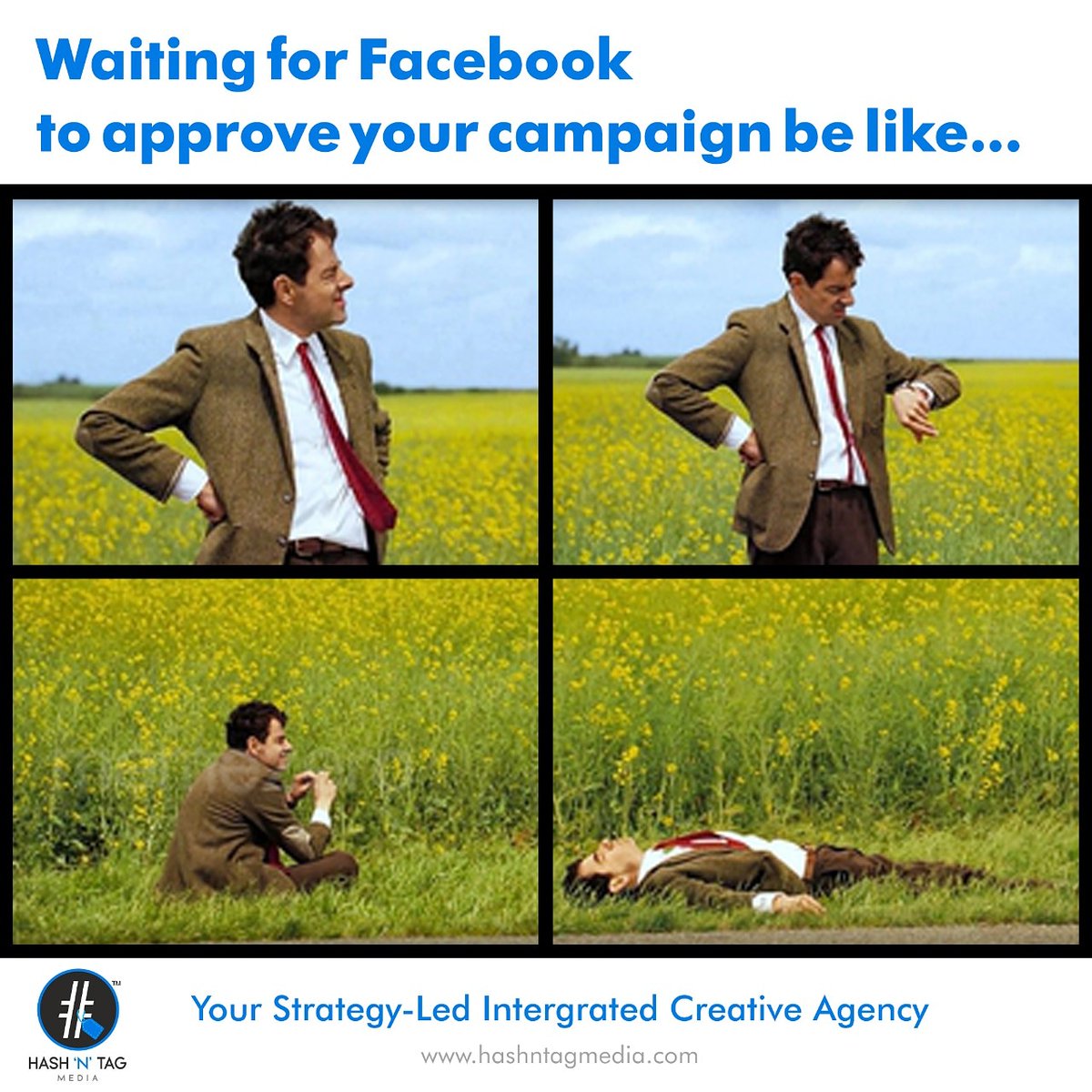 HashNTagMedia1's tweet photo. That's us after waiting an eternity for approval from facebook.
#SocialMedia #Memes #SocialMediaMemes #Branding #AdvertisingAgency #Advertising #AgencyLife #Agency #SocialMediaManagement #Facebook #Instagram #HashNTagMedia #TeamHashNTag #HNTM https://t.co/JHIGJXfnSk