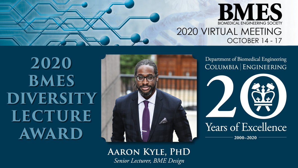 NanoBioLab1's tweet photo. "Recognize that quality and diversity are not mutually exclusive." Dr. Aaron Kyle, Diversity Award Lecture #BMES2020
Great talk and congratulations on your award!
#BlackinBME @BmesDiversity https://t.co/Zqrs00Sdx6