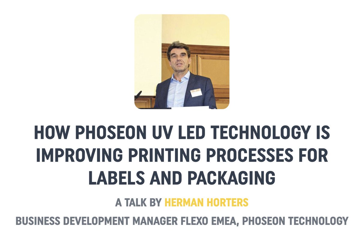 FuturePrintVS's tweet photo. UP NEXT @ 4PM BST: How Phoseon UV LED Technology Is Improving Printing Processes For Labels And Packaging. A Talk By Herman Horters, Business Development Manager Flexo EMEA, Phoseon Technology
https://t.co/Tq0dcy6C0g
#FuturePrintVirtualSummit #FPVS2 #PackagingandLabels https://t.co/5NnRGF6oMO