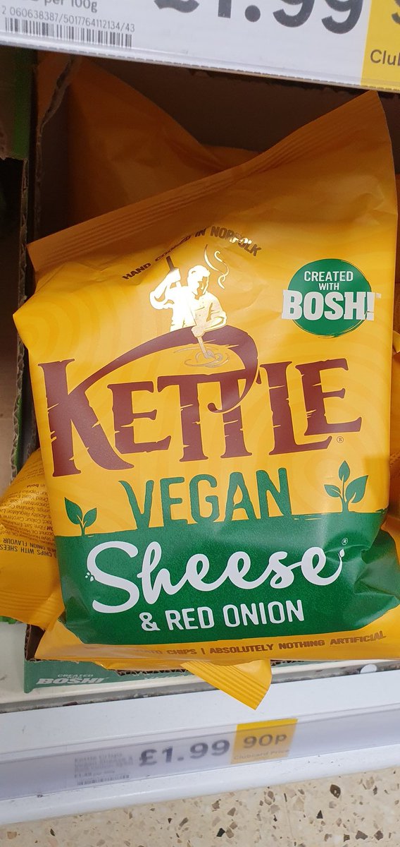 sroscoe1's tweet photo. @iamtomskinner Kettle Chips have trademarked "Bosh", have a word! https://t.co/GVBB3TAYFV