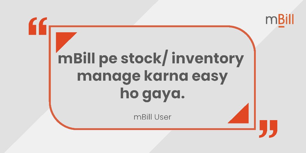 mBill_connect's tweet photo. Open your dashboard and check your inventory/stock from anywhere, anytime, only on mBill
Download from 
App Store:
https://t.co/eLlIRtTQ1e
Play Store:
https://t.co/crfE536ub8

#BillMakingApp #mBill #BillingSolution #SmartInventoryManagement #BillingAppForRetailers https://t.co/HxjTHZs5go
