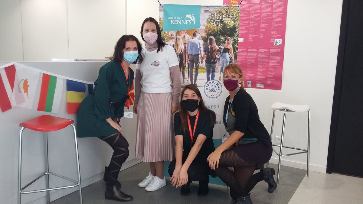 RennesUniv_EN's tweet photo. #ErasmusDays2020  Great pleasure to welcome some of our international students today! Congratulation to Zhan Quianru, who won the 1st prize of our #klaxoon quiz about @UnivRennes1🏆! She wins an @Eurail pass to travel accross Europe during her stay in France 🚄🇪🇺 https://t.co/63wsY04vcm