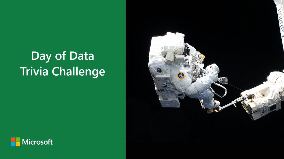 Tech Community (@mstcommunity) on Twitter photo Celebrate your #DayofData with space-themed trivia from Microsoft MVP <a href="/MrExcel/">Bill Jelen</a>! Join the Day of Data discussion space to see more challenges posted throughout the week. Answers will be shared on #SpreadsheetDay, October 17. msft.it/6015TLtYS Celebrate your #DayofData with space-themed trivia from Microsoft MVP <a href="/MrExcel/">Bill Jelen</a>! Join the Day of Data discussion space to see more challenges posted throughout the week. Answers will be shared on #SpreadsheetDay, October 17. msft.it/6015TLtYS
