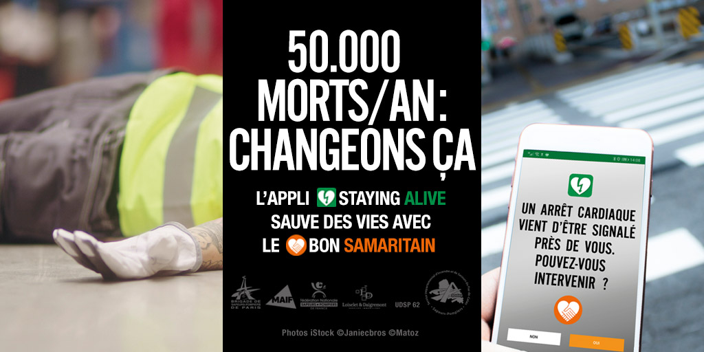 SDIS62's tweet photo. #StayingAlive c’est l’application des #BonsSamaritains, la communauté des volontaires prêts à sauver des victimes d’#arrêtcardiaque. Vous pouvez les rejoindre !
https://t.co/iKllKT2t2a
https://t.co/8EPDCY4fcT https://t.co/PhHcLRSzpx