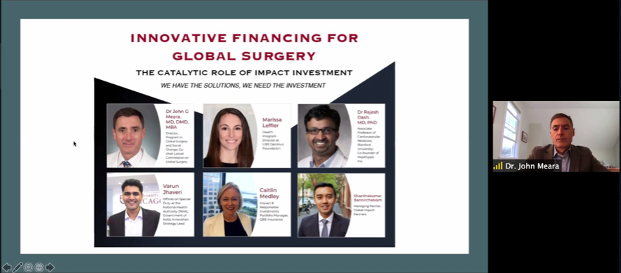 johnduttonmd's tweet photo. Thank you @HarvardPGSSC for facilitating a conversation in the important area of Innovative Financing for #GlobalSurgery with @JohnMeara @Sbannir @rdash @Varun_Jhaveri @medley_impact. #impactinvesting through #developmentalimpact and #socialimpact bonds. https://t.co/e9myEnFSBJ
