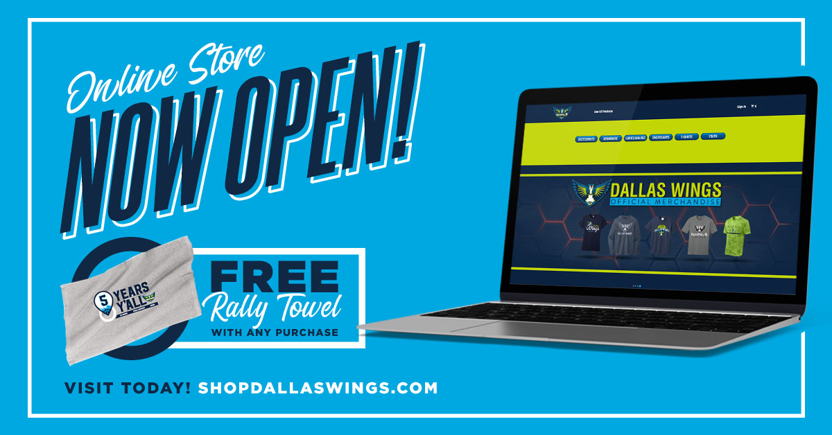 π¨ π ππ₯ππ ππππ₯π§! π¨
Check out our new online store for the latest Dallas Wings apparel & accessories. With any purchase, you'll receive a ππ₯ππ commemorative rally towel that celebrates our 5th year anniversary! π
π¦ππ’π£ πππ₯π β‘οΈ https://t.co/WPfb6lR3su https://t.co/OaBYEhebxJ