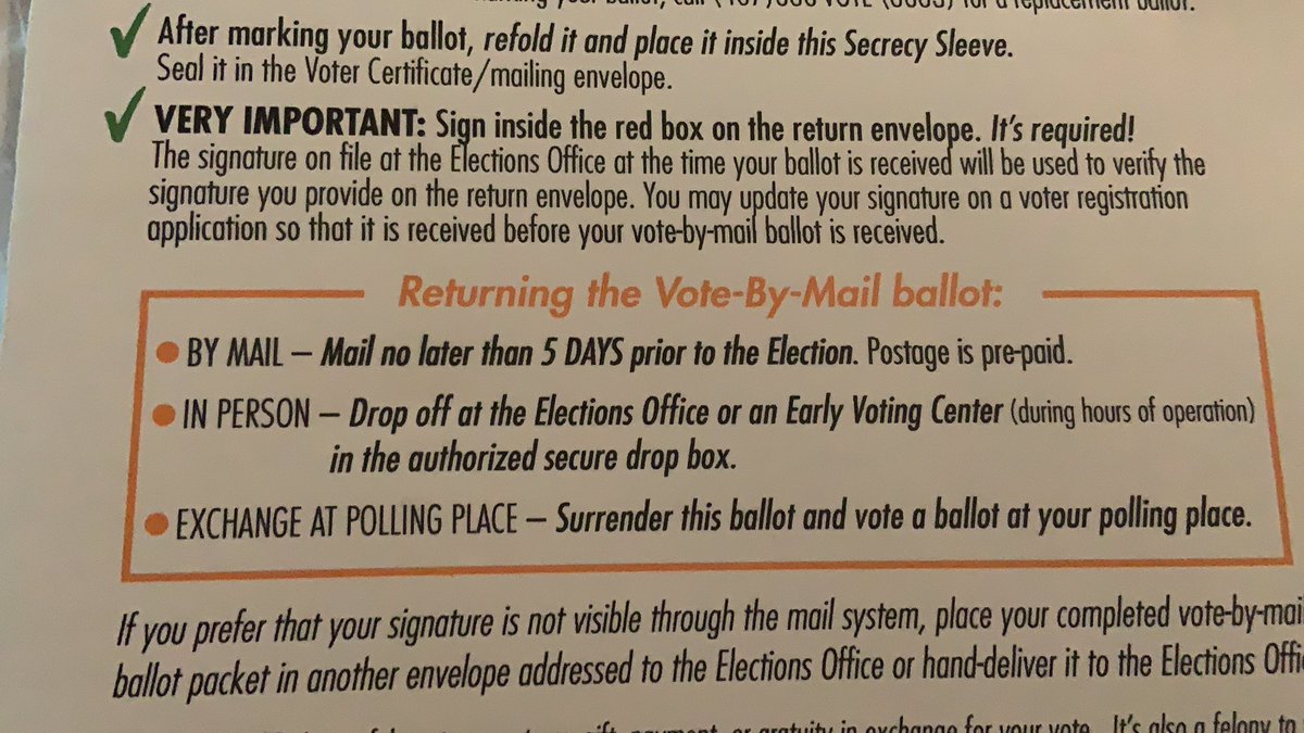 Glibee_G_Gloob's tweet photo. @ddale8 Iโm going to surrender my ballot & vote early in person. If anyone else in Orlando needs help to do the same (a ride, whatever), PLEASE DM ME.
#FloridaVoting
#HelpVoters
#TakeNoChances
#VOTE
Btw, in person voting starts in Florida on October 19. https://t.co/bcnslFtD0Q