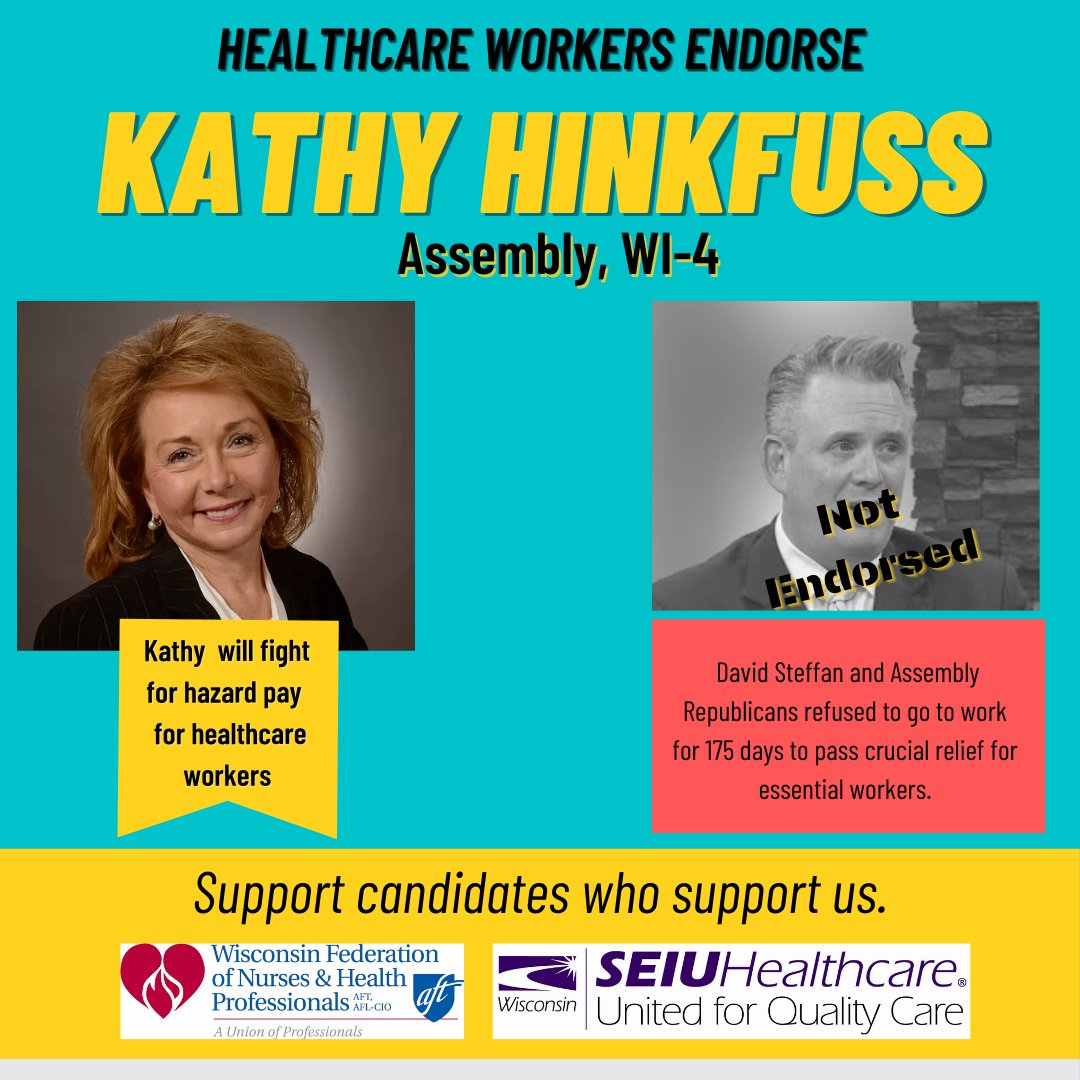 SEIUWIS's tweet photo. SEIU Healthcare Wisconsin members are proud to endorse @KHforAssembly for State Assembly, District 4. Let's go!!! #MyVoteIsEssential @WFNHP https://t.co/39Xv5qUIGE