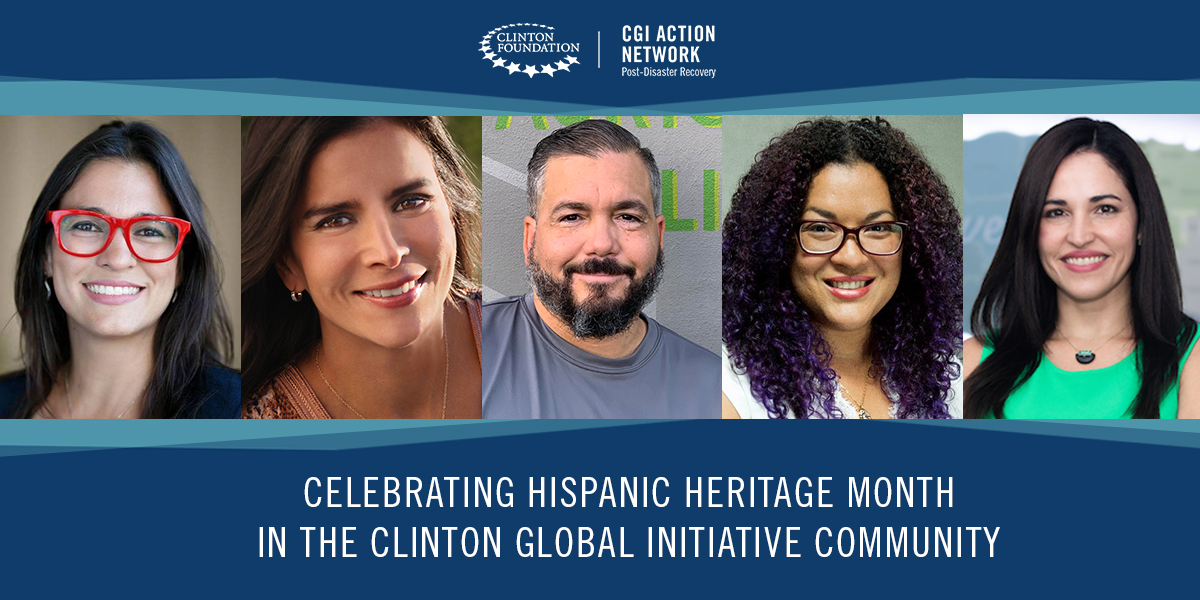 ClintonGlobal's tweet photo. In honor of #HispanicHeritageMonth meet 5 inspiring @ClintonGlobal Action Network members, making impact on Agriculture, Health, Disaster response and Economic Development in their communities. More: https://t.co/zLhc6gPwGq https://t.co/vs1YXcBqWi
