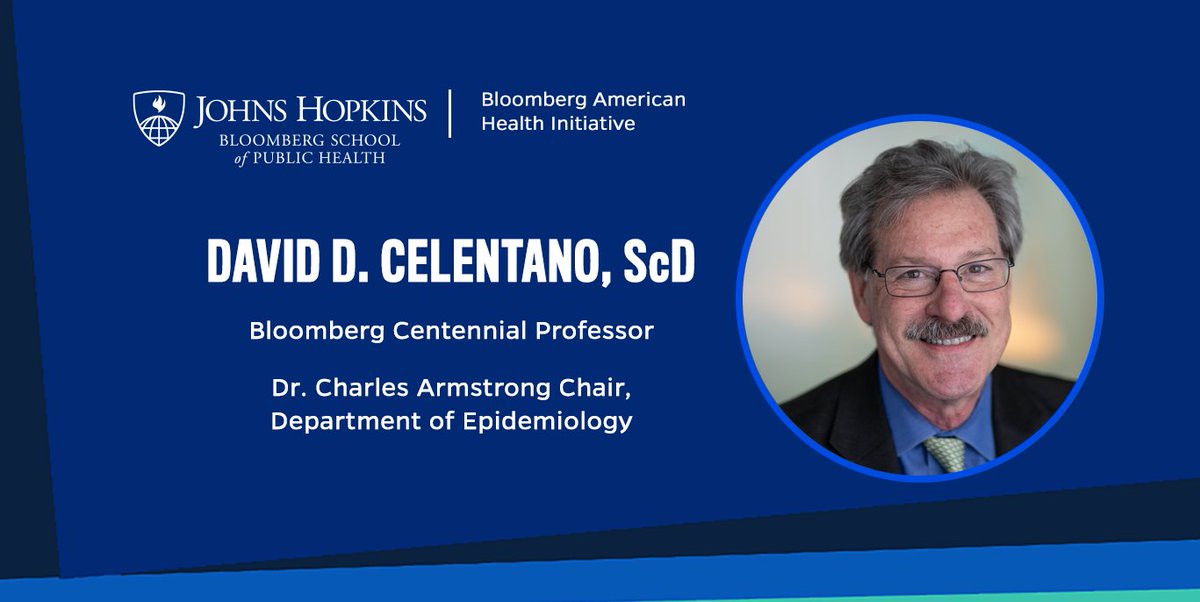 EllenJMacKenzie's tweet image. We are delighted to congratulate @DCelent1 on this @AmericanHealth appointment, which honors his significant contributions to the understanding of HIV/AIDS globally as well as his longtime leadership at @JohnsHopkinsSPH! jhsph.edu/news/news-rele…