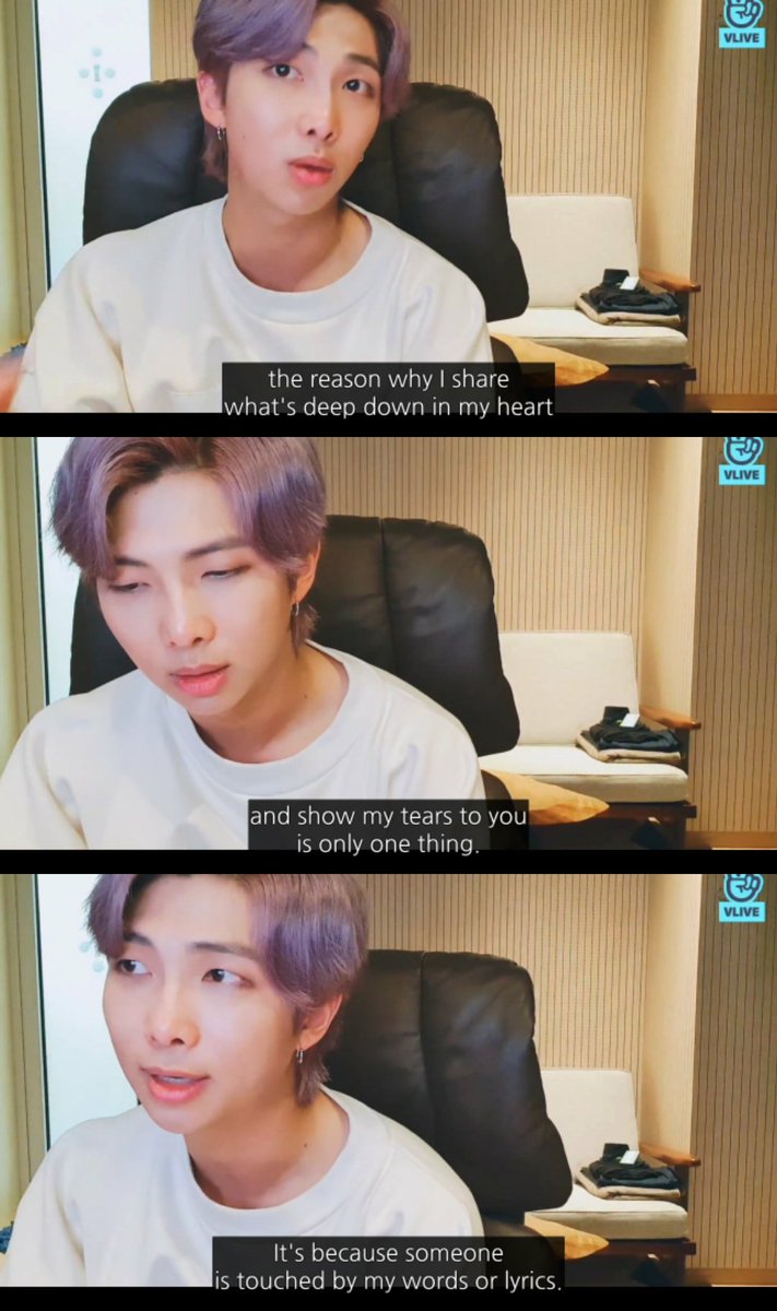 Feel comforted n consoled by that, knowing that they arent alone in their sufferings, Joon is reassuring us n himself that we are all fighting our collective battles individually, n he wishes for us to pass on the message by exposing our scars. "We are each other's nightscapes,+