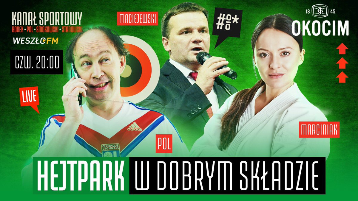 Gośćmi @Polsport w dzisiejszym Hejt Parku będą karatecy 🥇
👉Andrzej Maciejewski - Prezes Polskiego Związku Karate Tradycyjnego
👉Justyna Marciniak - 7-krotna mistrzyni świata w karate tradycyjnym https://t.co/HyVlU6gkey