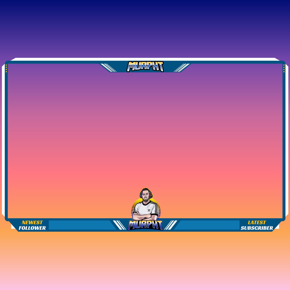 JustJack_Media's tweet photo. Also... More designs 👀

Done a cheeky little Camera overlay for @murpht_ for when he sets up his Webcam! 💪🏼

#Design #Cameraoverlay #TwitchBorder #Webcam #GraphicDesign https://t.co/0vIrzhwPDg