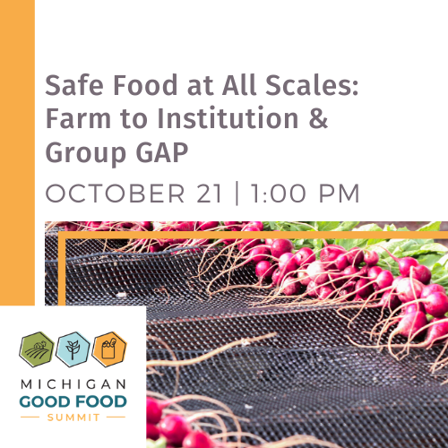 MIGoodFood's tweet photo. What's on the menu for the next week of the #2020goodfood Summit? 

Our upcoming sessions are focused on resilience during COVID-19 and food safety! Registration is open through the end of October. https://t.co/bXrbLIymIG https://t.co/iUTXX4I2cH