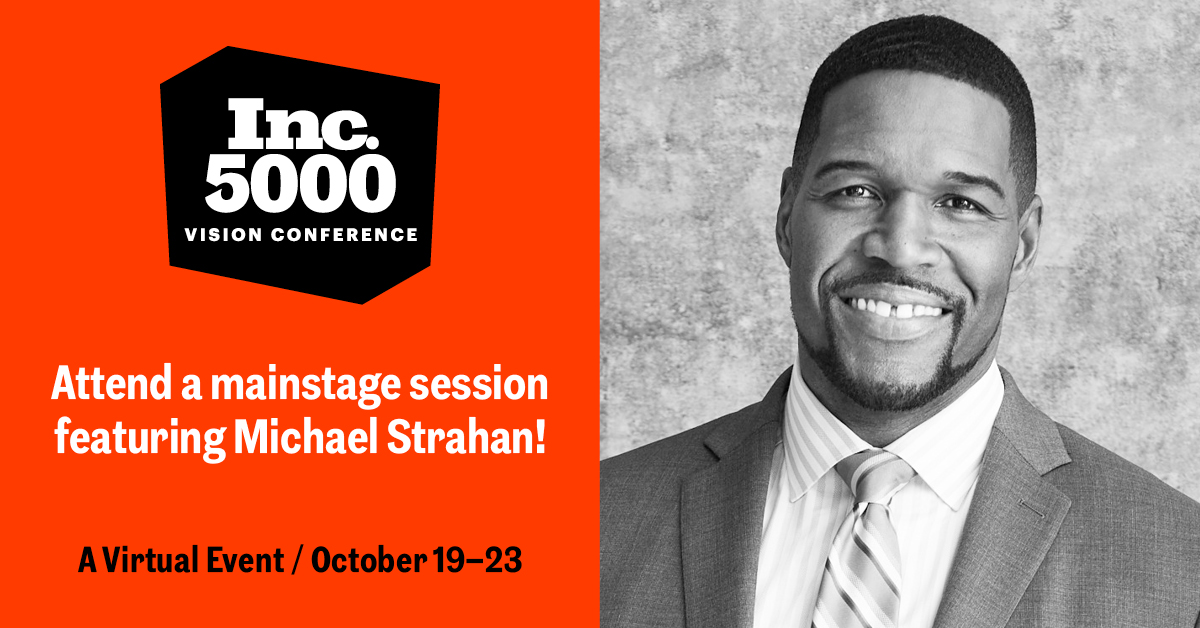 Free tickets to the Inc. 5000 Vision Conference! Click here to claim your complimentary Main Stage Pass: https://t.co/q0kxGvzOFq https://t.co/G9luAU1TwA