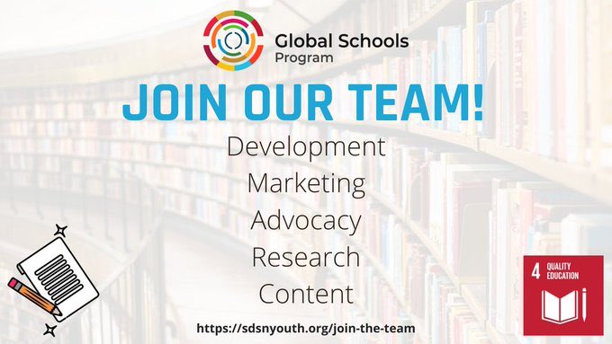 ImpactUN's tweet photo. #OPPORTUNITYALERT
Are you passionate about #education?
Apply to join the @SDSNYouth @SDGsInSchools Program to support 1,000 schools 🏫 in 80 countries 🌏🌍🌎 and advance education for the #GlobalGoals! https://t.co/vqXdkK3fzH https://t.co/7XsUqakHaO