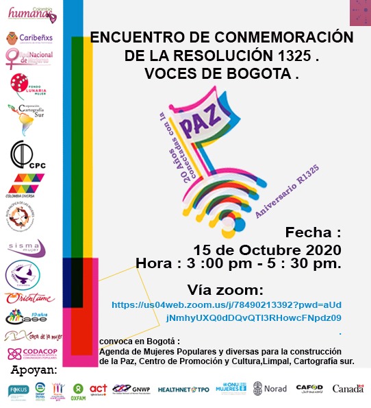 Hoy nos encontramos con las voces de Bogotá para conmemorar el aniversario de la Resolución 1325.