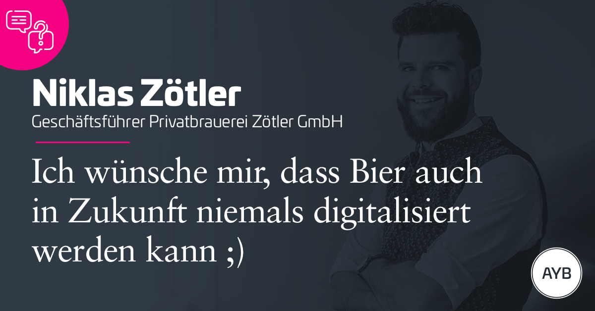 #AYB im Gespräch mit Niklas Zötler: Geschäftsführer der ältesten #Familienbrauerei der Welt. Im Interview jetzt erfahren, wie #Bier auf IT, #Innovation und #Digitalisierung trifft. Für eine #ENKELTAUGLICHKEIT in #Familienunternehmen 💪➡️ ayb.de/ayb-im-intervi…