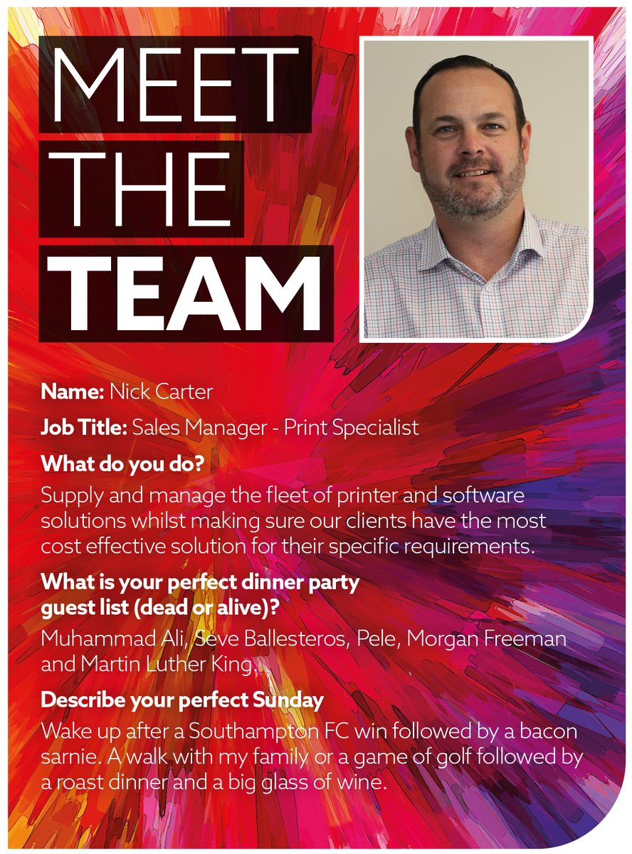 Meet our sales manager extraordinaire Nick Carter. Along with being incredibly tall and a force of nature off the tees, Nick works hard everyday ensuring all our customers have the most cost effective solutions for their specific business requirements. #MeetTheTeam